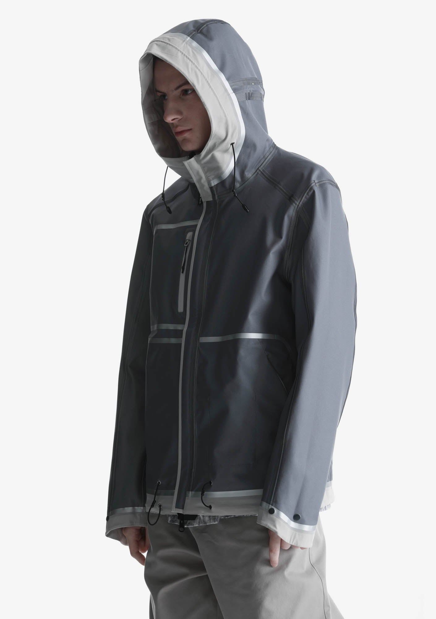 Двусторонняя водостойкая куртка Qm459-3 BISMUTH