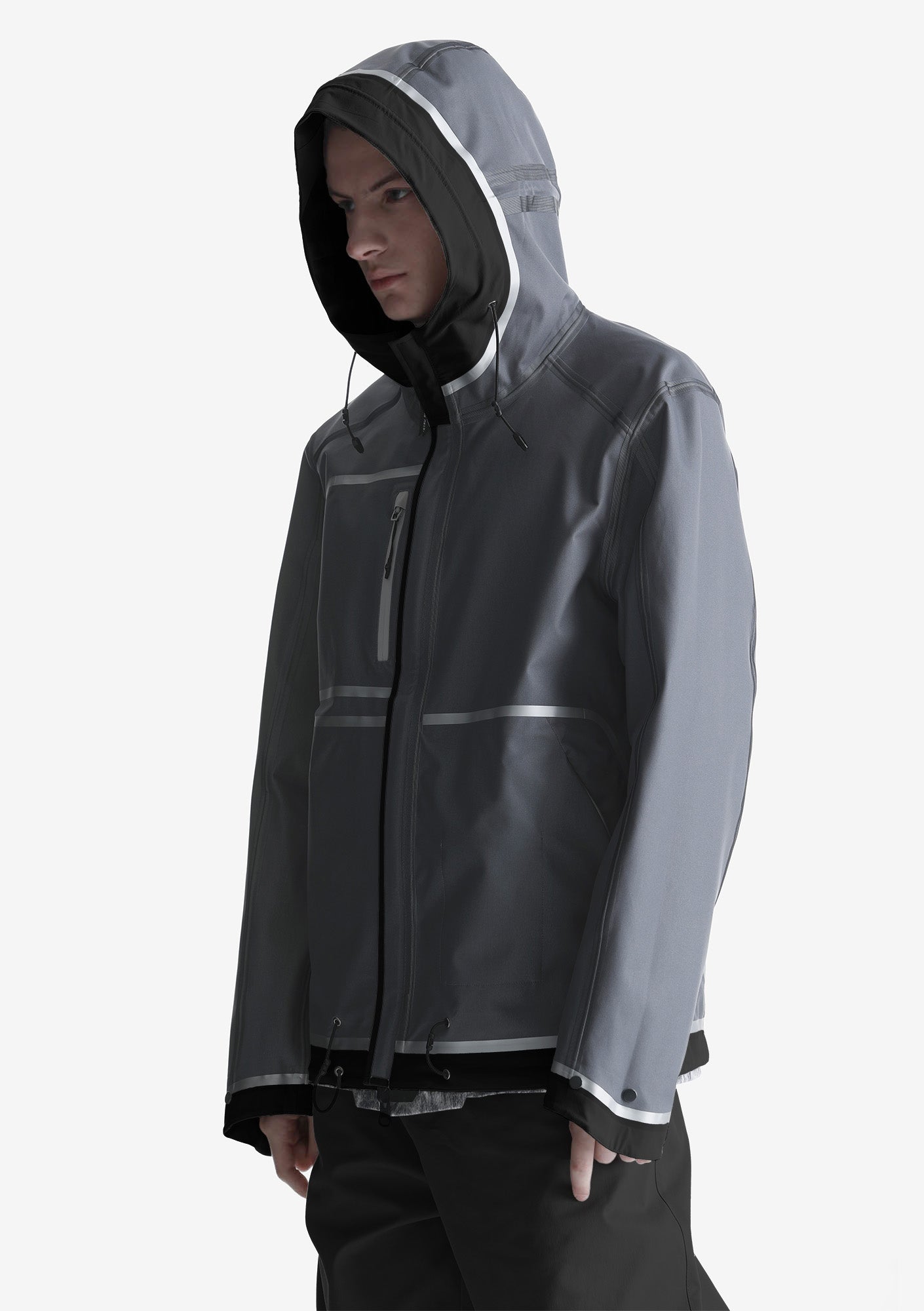 Двусторонняя водостойкая куртка Qm459-1 BISMUTH