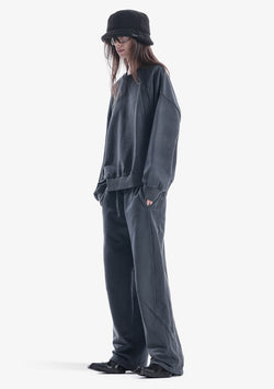 Широкие трикотажные брюки FRISSON Rw220